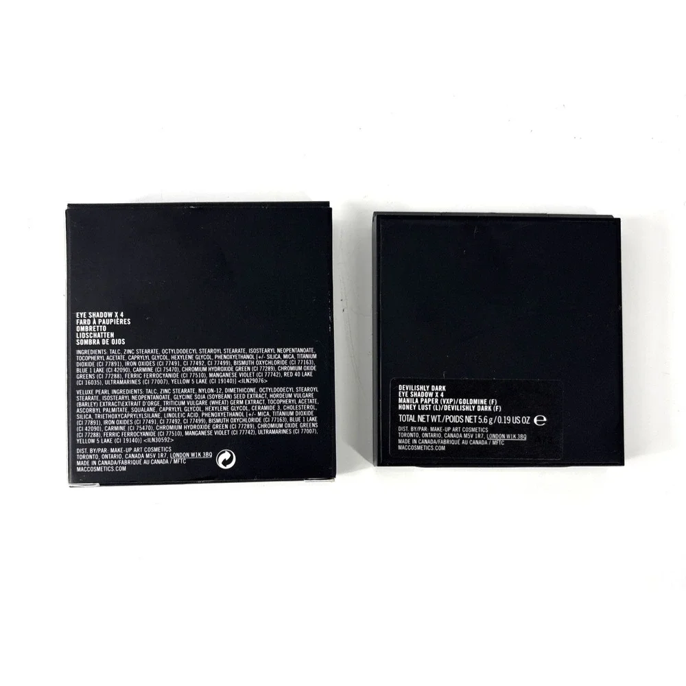 MAC Eye Shadow x 4 DEVILISHLY DARK Palette Quad Compact NIB Discontinued Rare